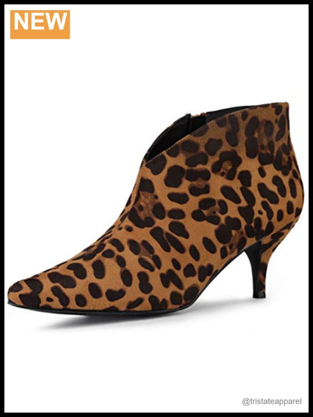 Women's Cutout Pointy Toe Stiletto Heel Ankle Booties Faux Suede